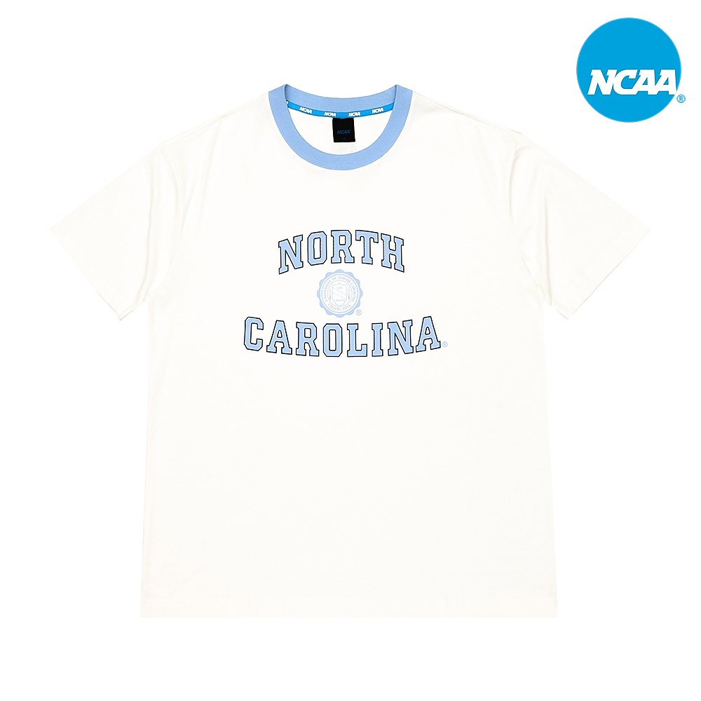 【NCAA】北卡大學 North Carolina 中性落肩棉T-白