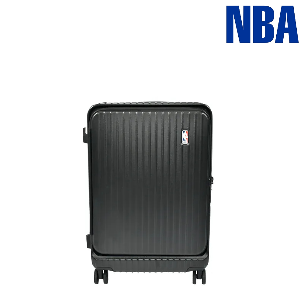 【NBA】上掀式 拉鍊 行李箱 登機箱 ABS+PC材質 20吋 - 黑