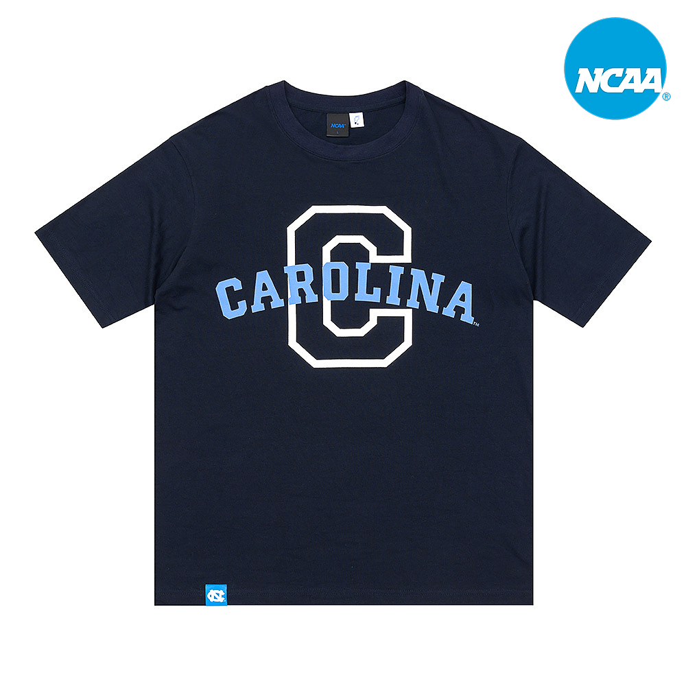 【NCAA】北卡大學North Carolina 中性LOGO圓領T-深藍