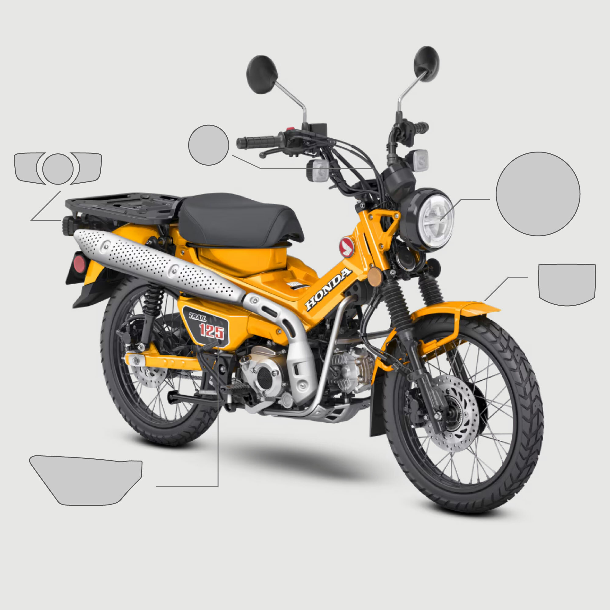 HONDA CT125/HUNTER CUB｜3M頂級犀牛皮保護膜