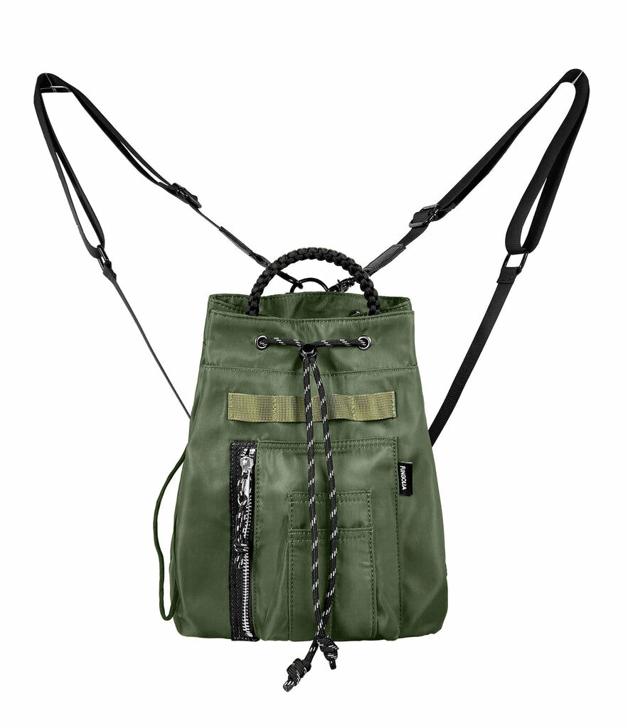 【OMZ x 好用包包 0331】[ZU15] MA-1 MID SIZE 2 way drawstring Shoulder Bag (Green)
