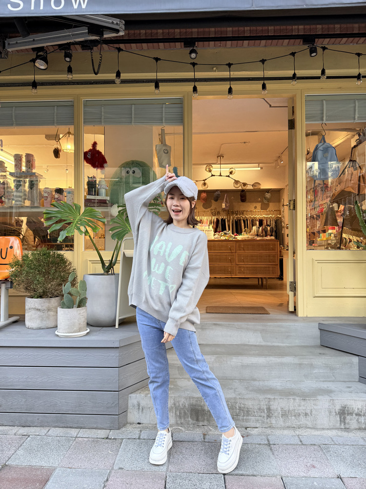 『L號』側邊線條修飾男友牛仔褲