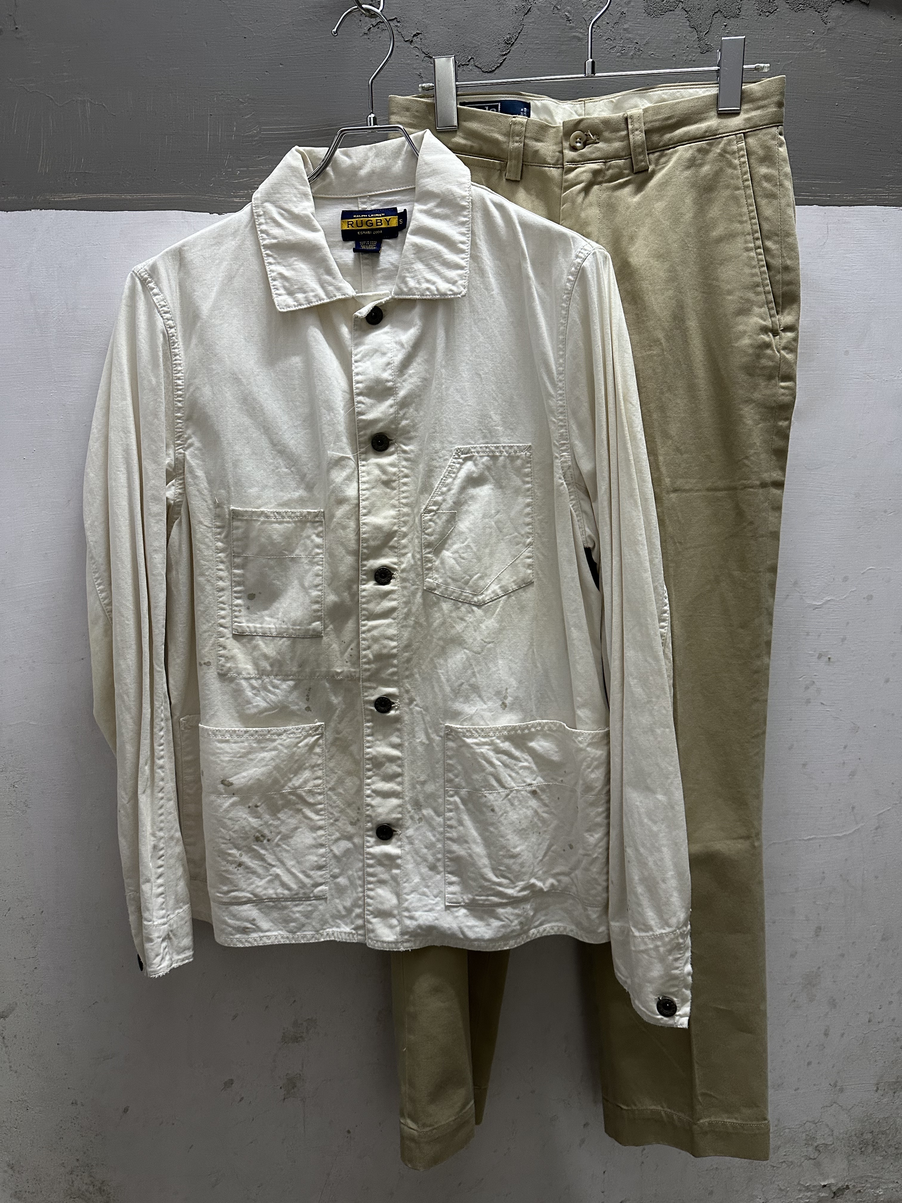 00's RALPH LAUREN RUGBY Crazy Pocket HBT Chore Coat