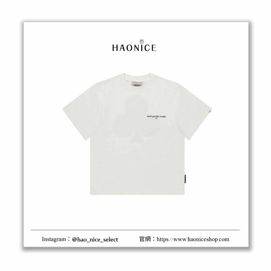 【HAO NICE】 EAST PACIFIC TRADE✨經典logo 撲克印花 圓領短袖 短T 美式休閒