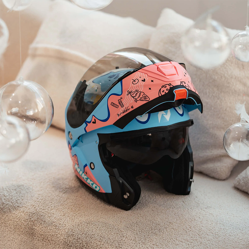 NIKKO N-902 彩繪#15 冰淇淋小熊可掀式安全帽｜安信騎士