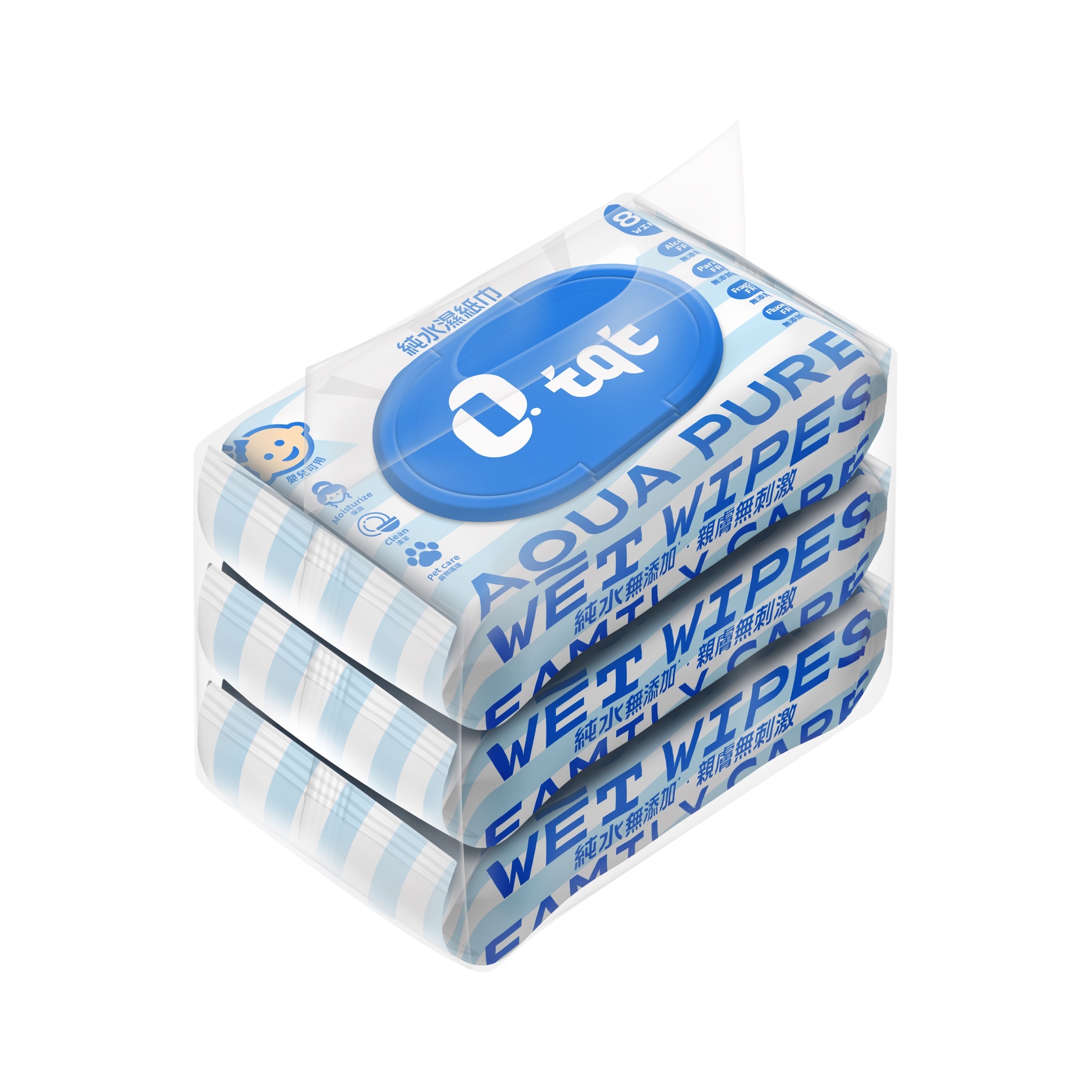 TQT 純水濕紙巾(80片) 3連包