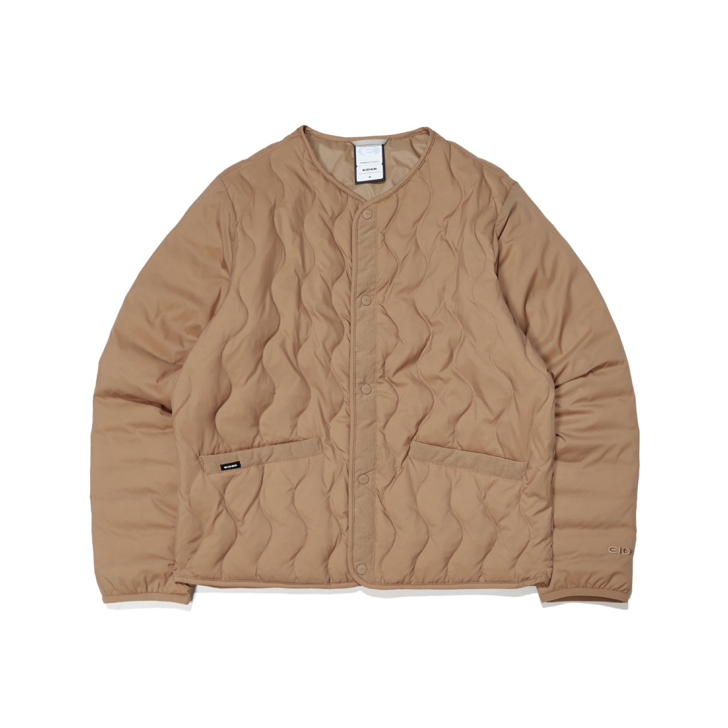 【EIDER】女無領修身羽絨外套/24EDWW24563-[淺冰藍、淺金棕]