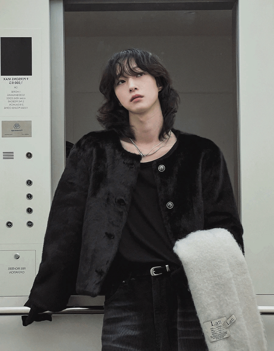 貂毛呢絨雙面穿羊皮大衣