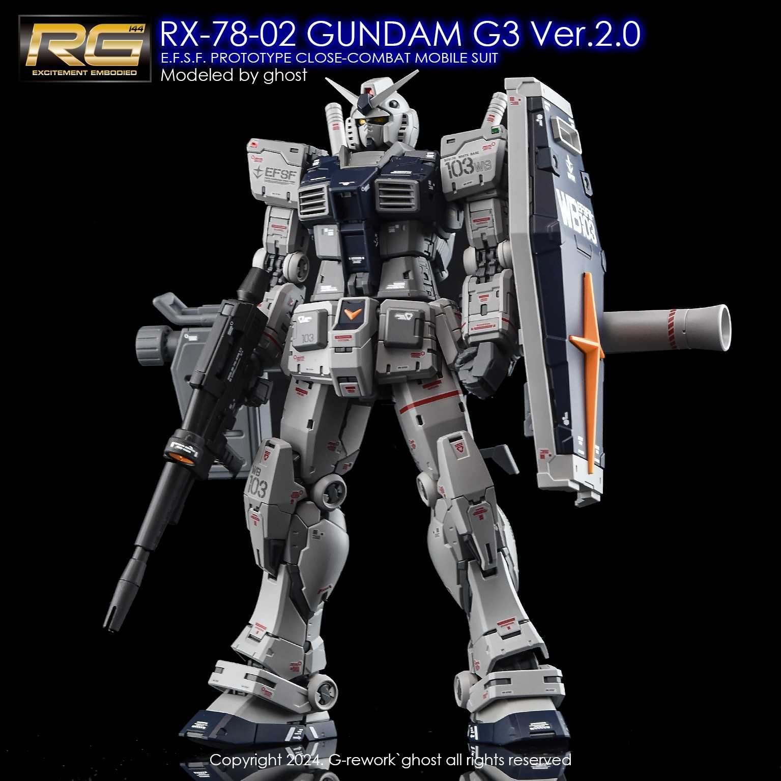 G3kazu　RG RX-78-3 ガンダム ver2.0 G-3 RG 1/144 G-3 GUNDAM Ver.2.0 | GUNDAM | PREMIUM BANDAI USA