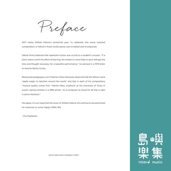 William Gillock Recital Collection - National Federation of Music Clubs 2024-2028 Selection