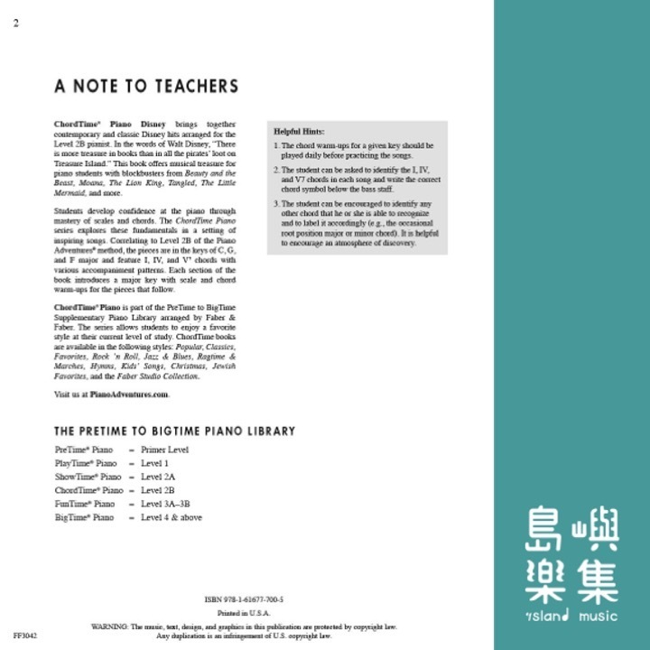ChordTime® Piano Disney - Level 2B