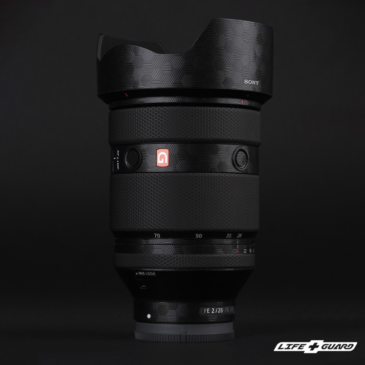 SONY FE 28-70mm F2 GM 貼膜質感，LIFE+GUARD 設計風格