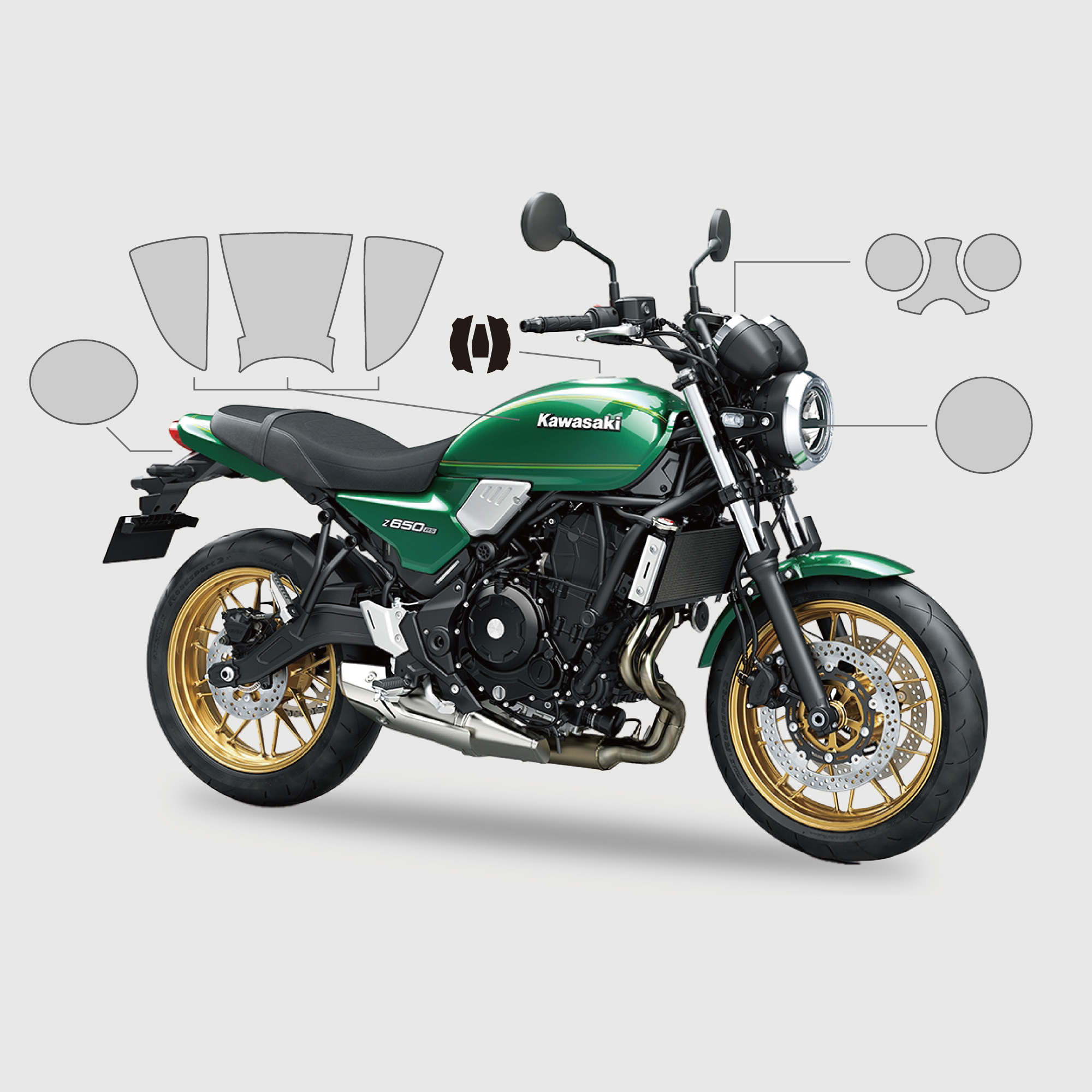 KAWASAKI Z650 RS｜3M頂級犀牛皮保護膜