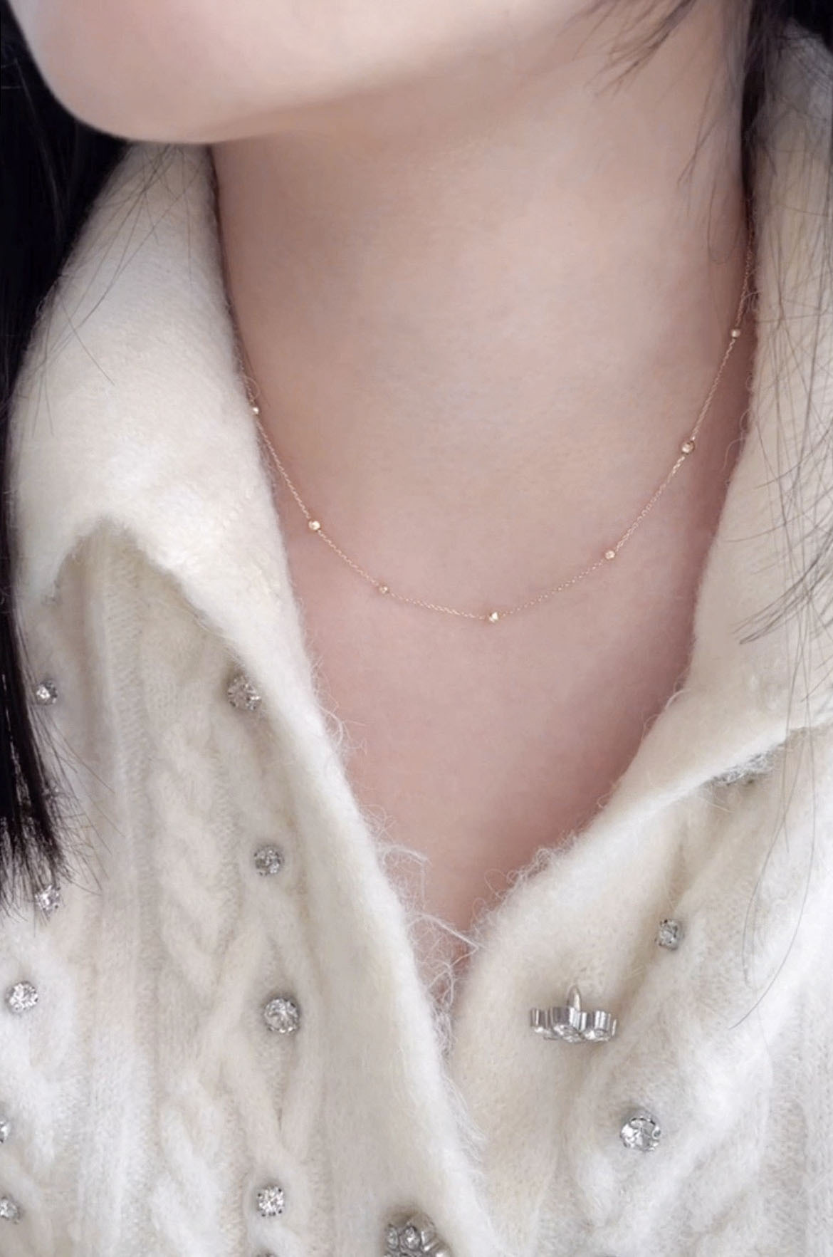 10K/日本設計款系列-徘徊串珠項鍊