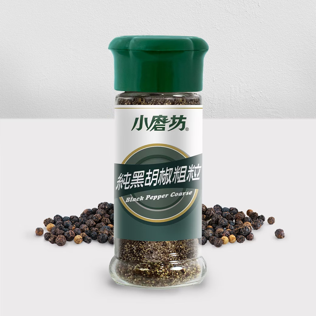 小磨坊 調味料 純黑胡椒 粗粒 30g 瓶裝 調味料
