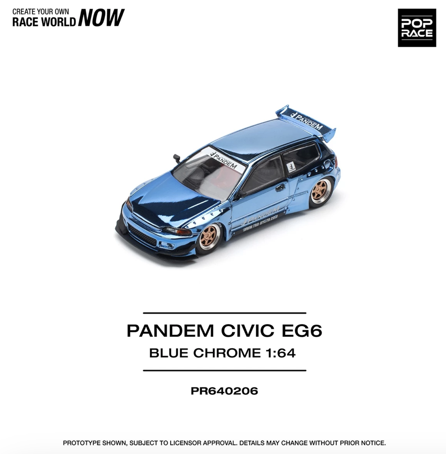 【預訂】Pop Race Pandem Civic EG6 Blue Chrome