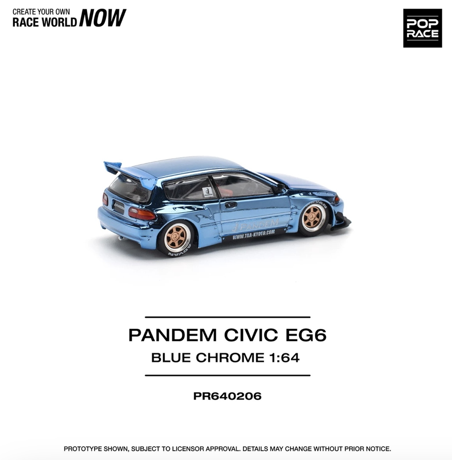 【預訂】Pop Race Pandem Civic EG6 Blue Chrome