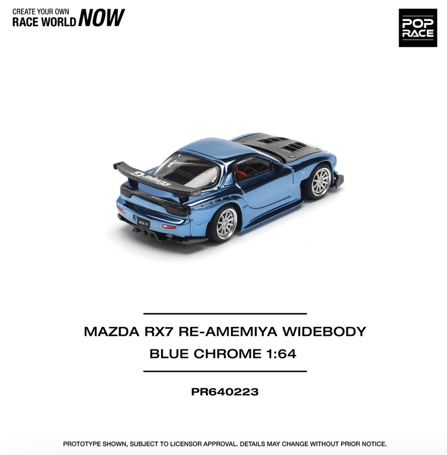 【預訂】Pop Race Mazda RX7 Ream Emiya Widebody Blue Chrome