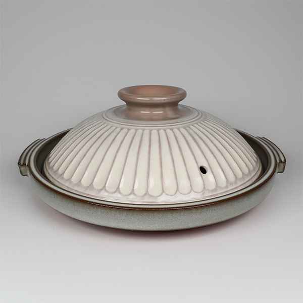 【萬古燒】粉引蓋付 8號陶板