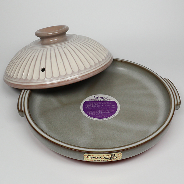 【萬古燒】粉引蓋付 8號陶板