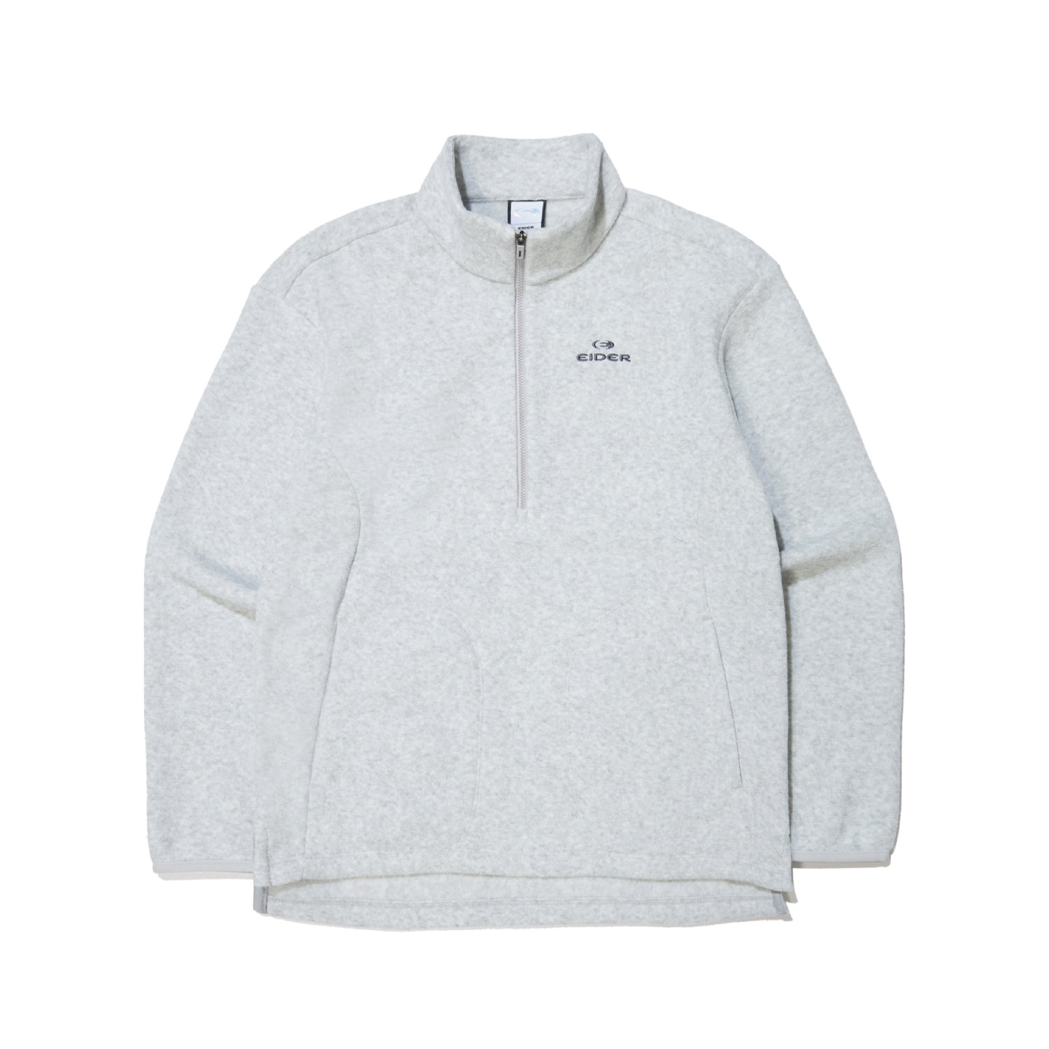 【EIDER】女立領拉鍊刷毛長袖上衣/24EDWW24205-[深黑灰、燕麥灰]