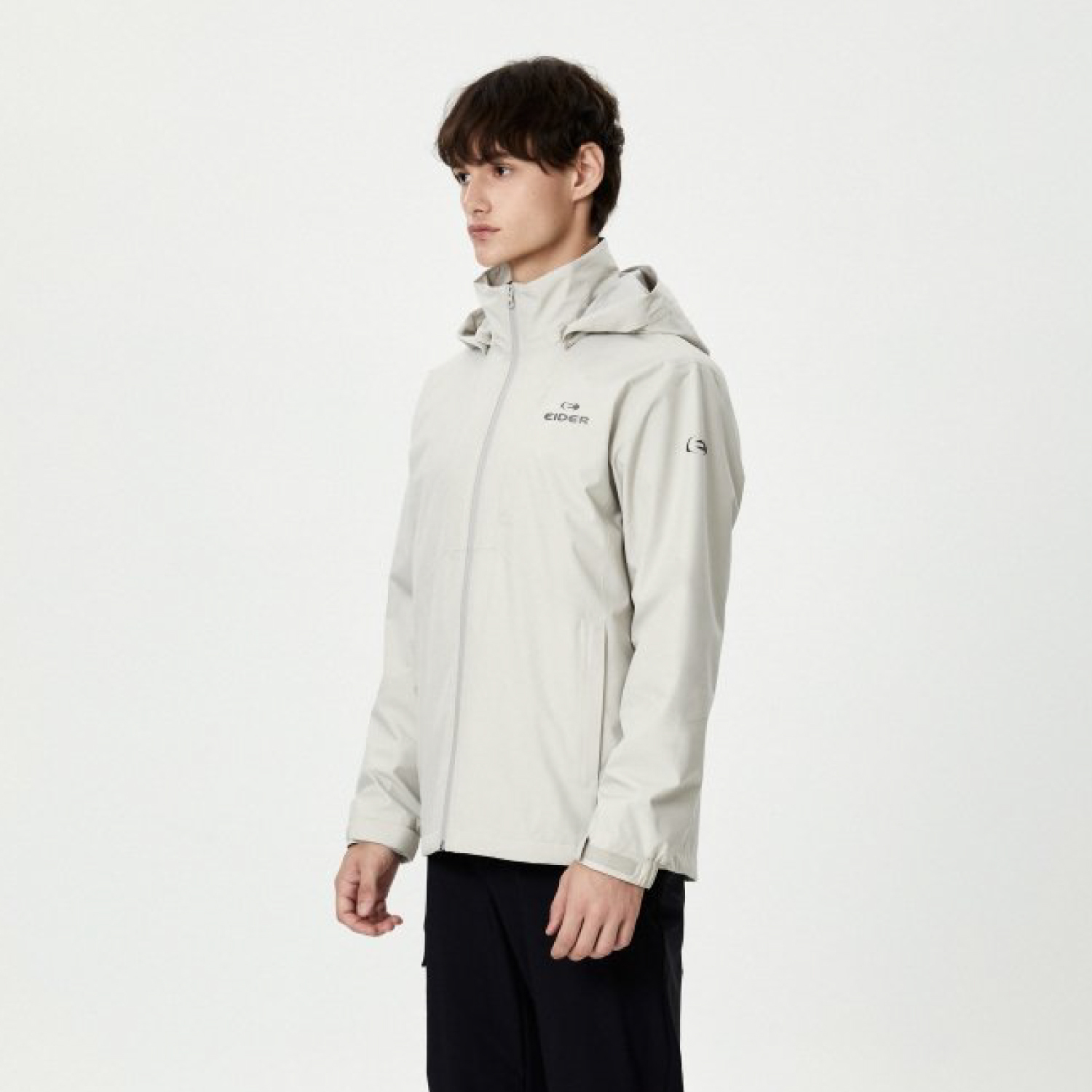 【EIDER】男2L DEFENDER防風防水連帽外套/24EDMU24101-[木炭灰、燕麥灰]