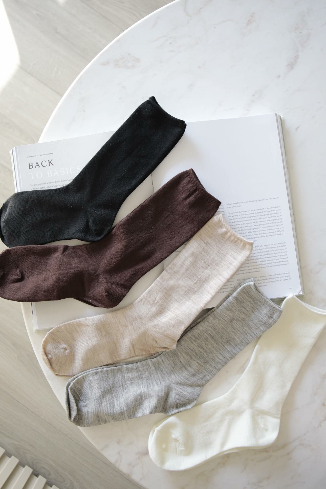 QC26 美麗諾羊毛中筒襪