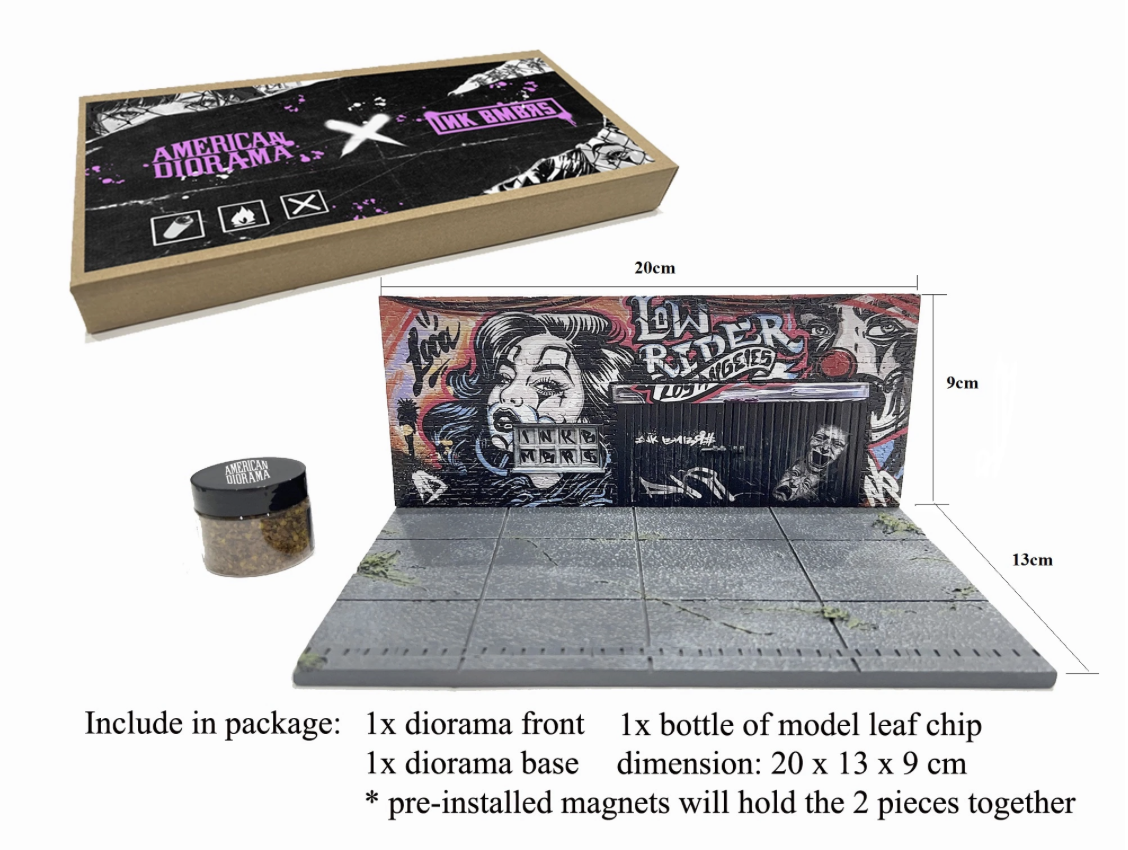 【預訂】American Diorama 1:64 Street Art Diorama: LA Lowrider