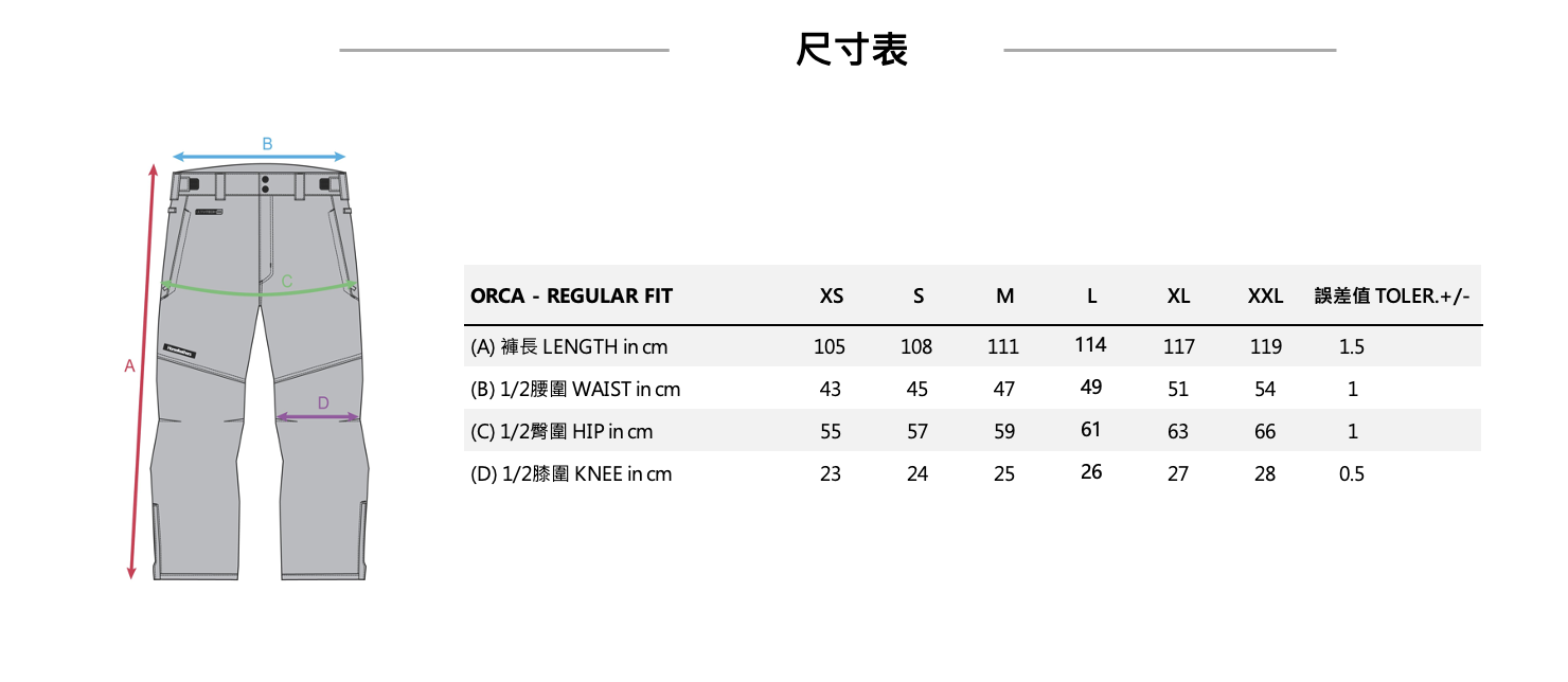 ORCA PANTS FW24男款滑雪褲 (10K/10K) size