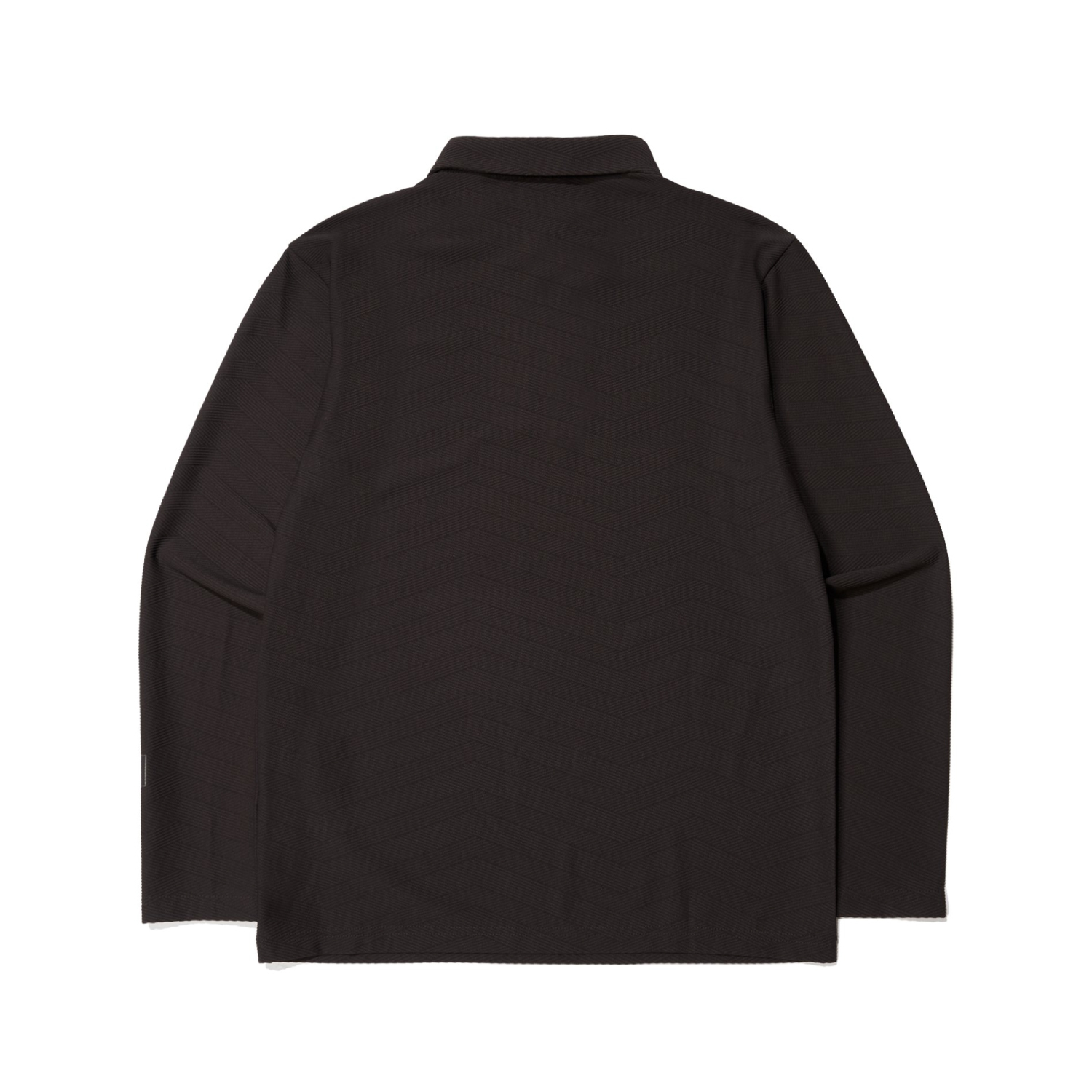 【EIDER】男斜紋緹花長袖Polo上衣/24EDMU24205-[綠、紅棕、黑]