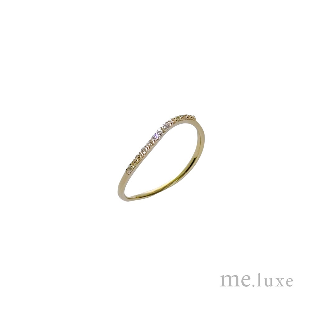 【me.luxe】K10流光-鑽石7分戒