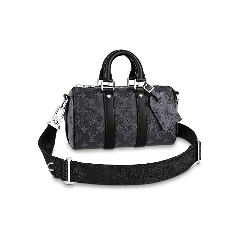 LOUIS VUITTON LV Keepall Bandoulière 25 Monogram Eclipse 帆布手袋