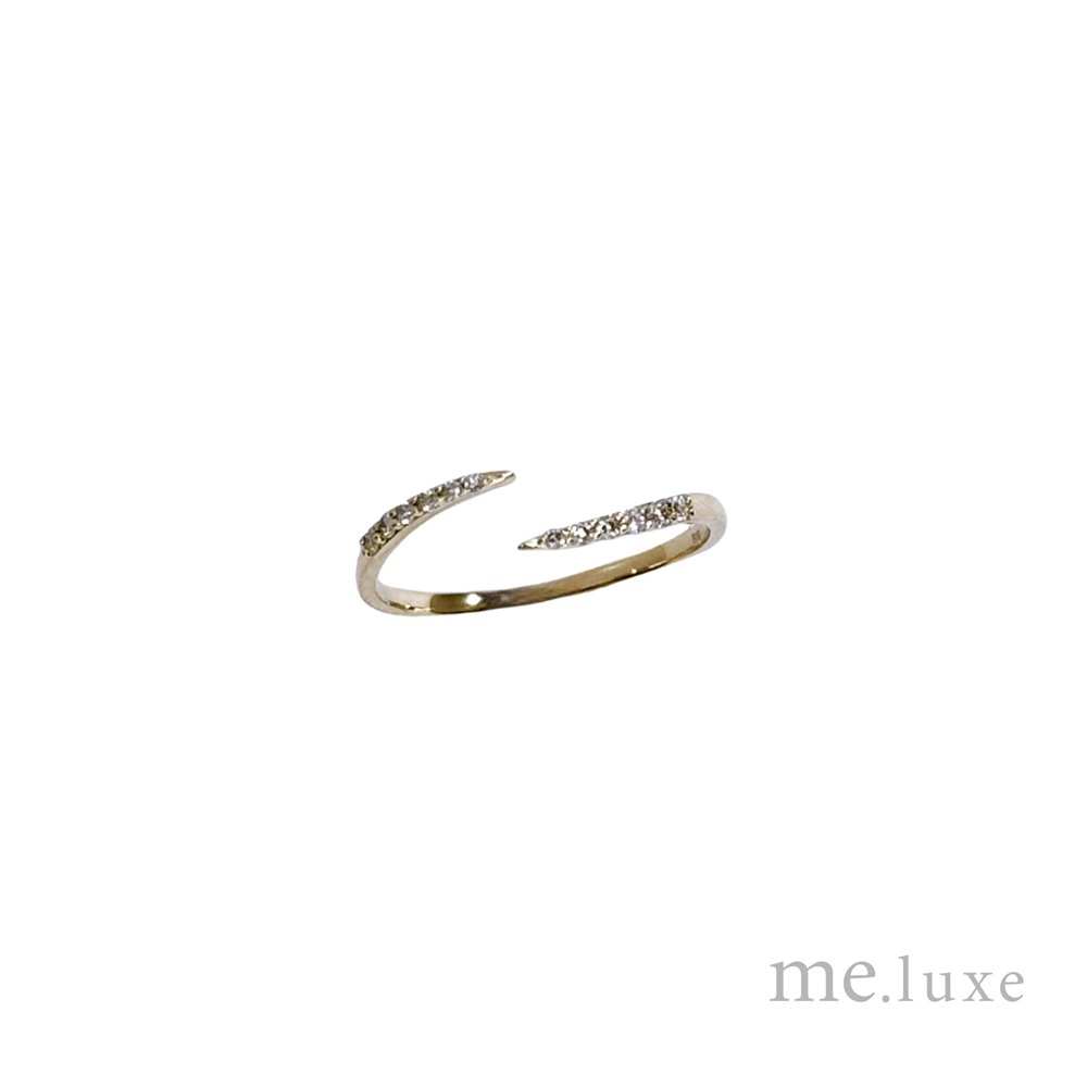 【me.luxe】K10雙星軌跡-鑽石7分戒