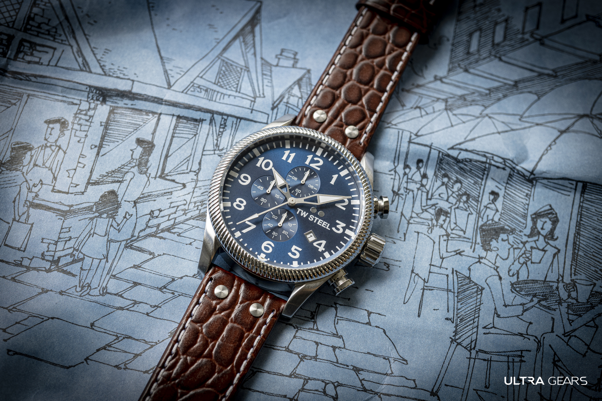 TW Steel VOLANTE 全鋼藍面計時碼錶 VS111