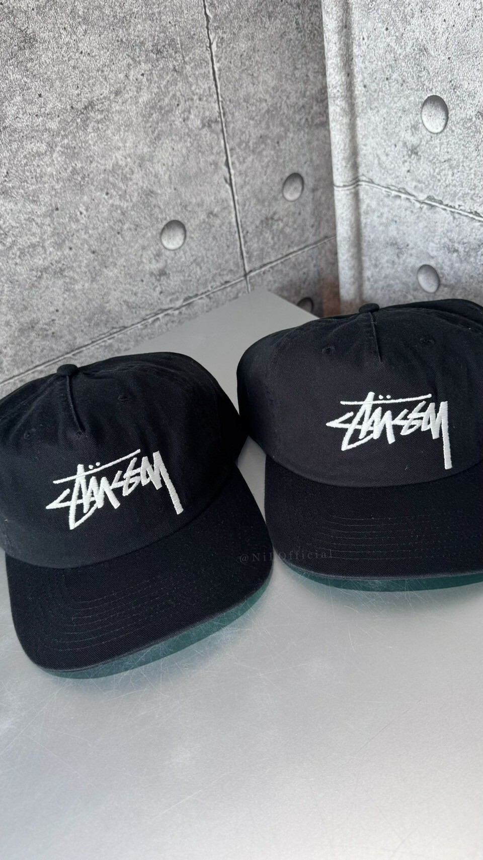 STUSSY 限購款 經典刺繡Logo黑色老帽