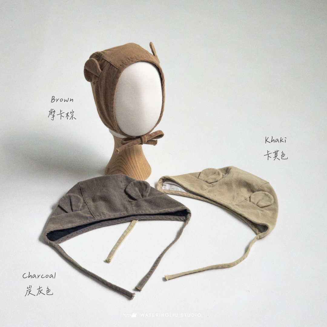 韓國質感選物 - 純棉防風熊熊帽