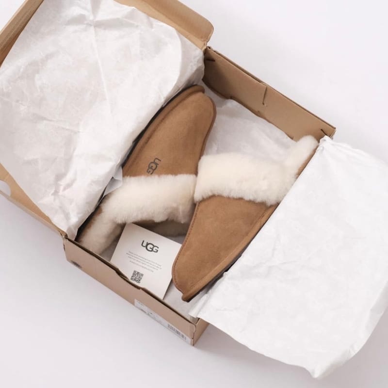 UGG SCUFFETTE II 絨面 懶人拖 女款 棕色 1106872-CHE
