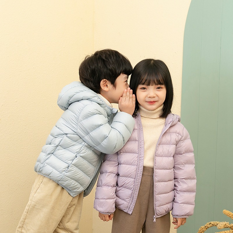 少量現貨 兒童輕羽絨連帽外套 (附收納袋) 8色 <100-170cm> D