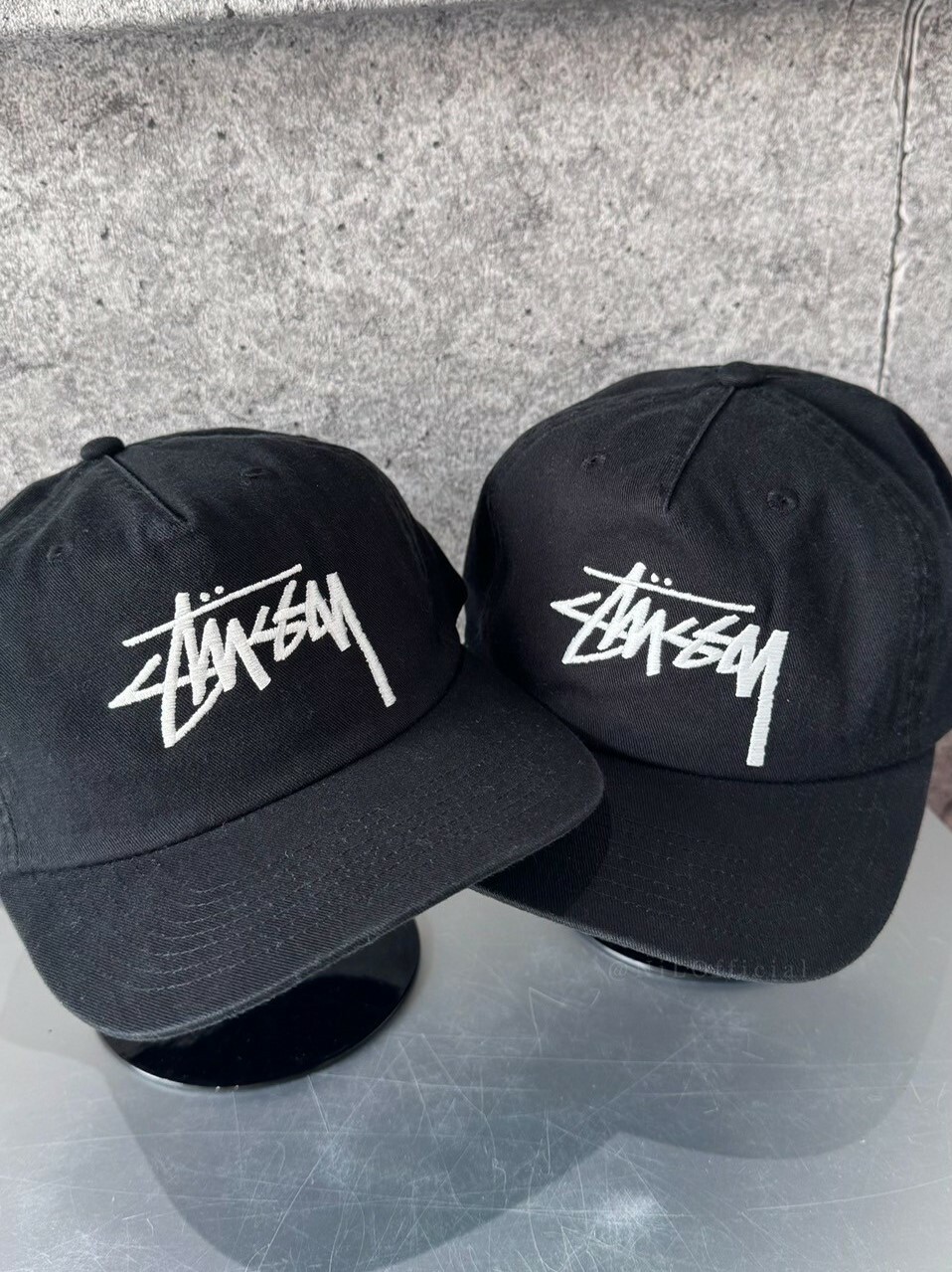 STUSSY 限購款 經典刺繡Logo黑色老帽
