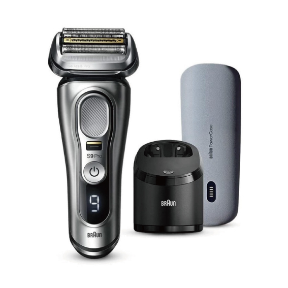 Braun 百靈 Series 9 Pro 9477cc 乾濕兩用電動鬚刨連清洗座及旅行充電盒 <平行進口>