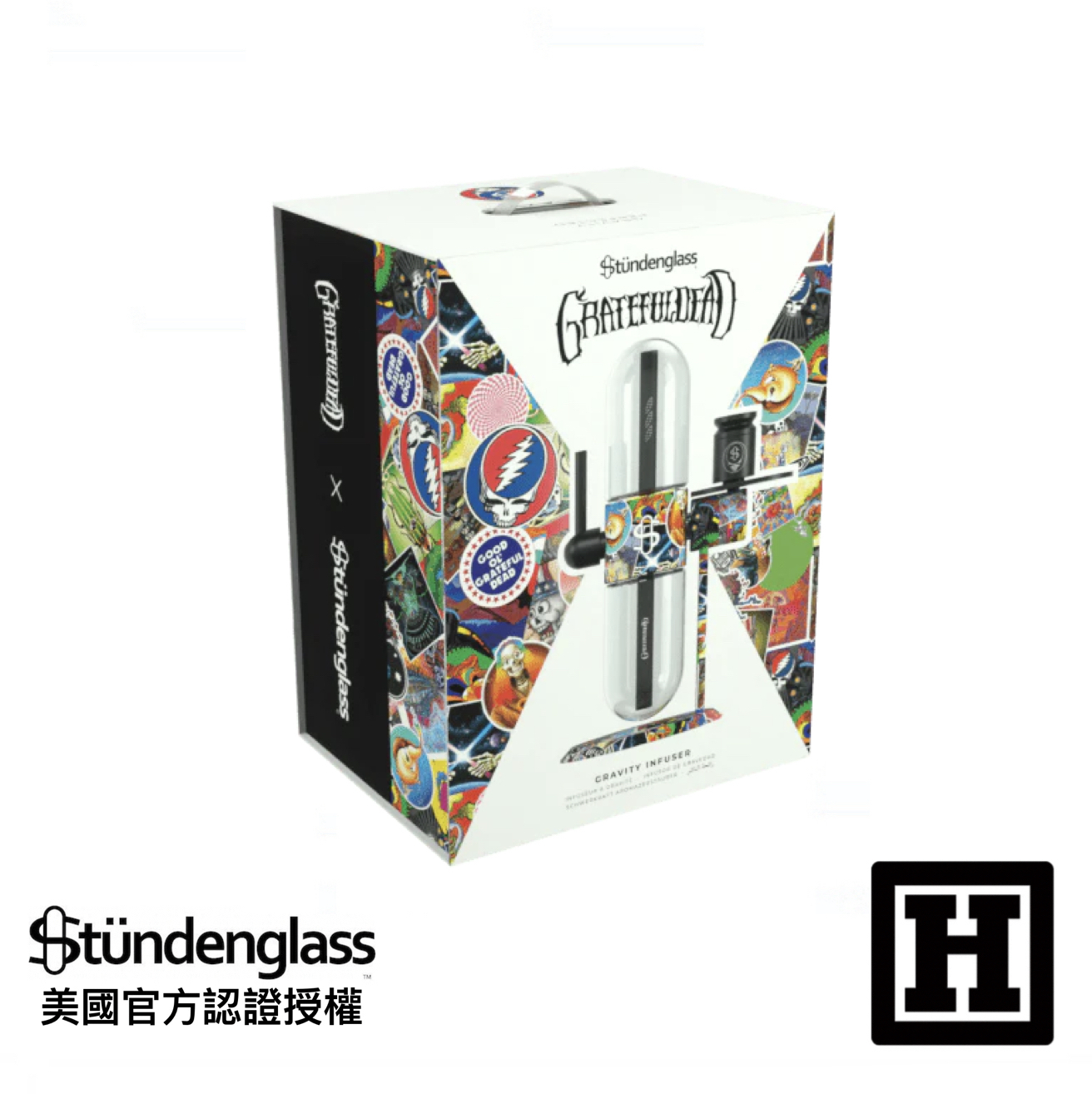 Stundenglass 翻轉重力壺 「Grateful Dead 死之華 手工限量版」