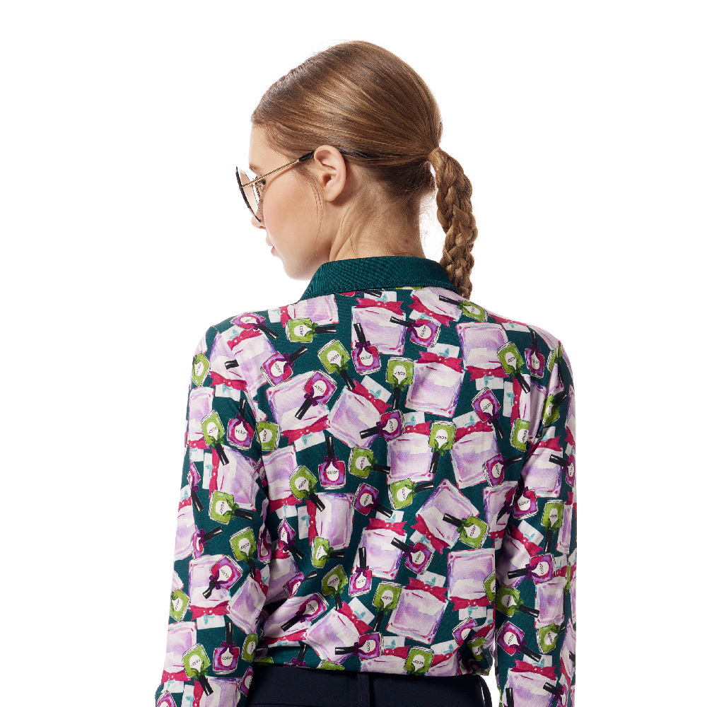 【Lynx Golf】歐洲布料香水印花羅紋配色領POLO衫