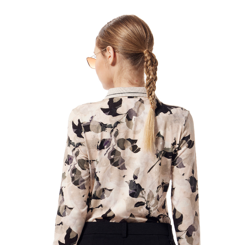 【Lynx Golf】歐洲布料花布羅紋繡花領設計POLO衫