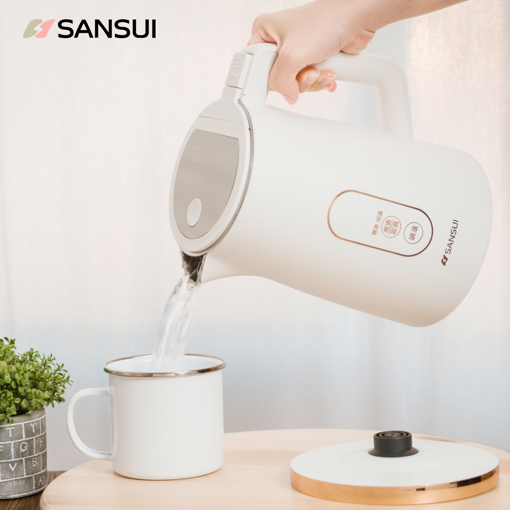 【SANSUI山水】1.7L不鏽鋼智能溫控電茶壺/快煮壺 SWB-K99W