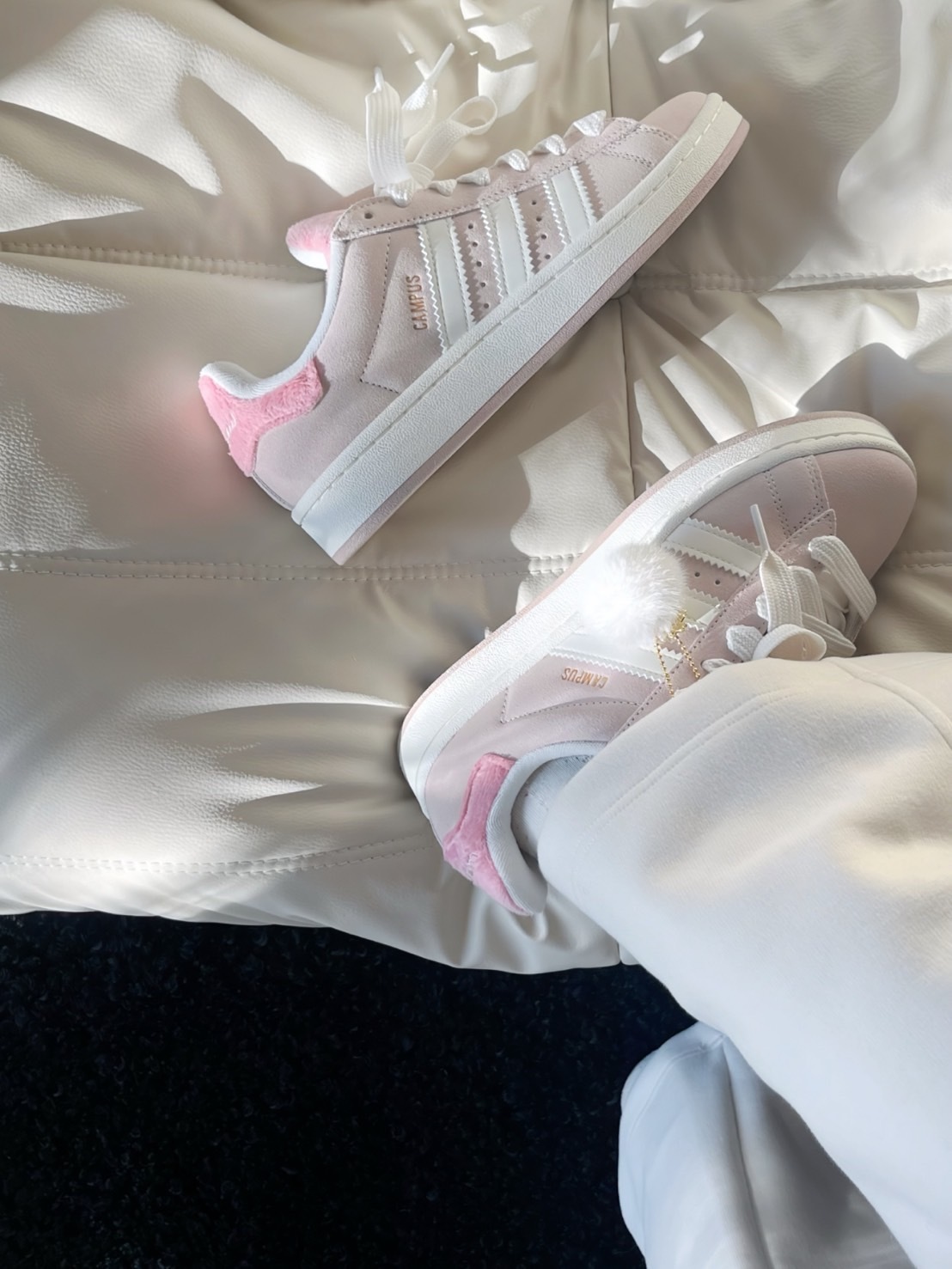 ADIDAS CAMPUS 聖誕限定 毛絨草莓粉 JR8042