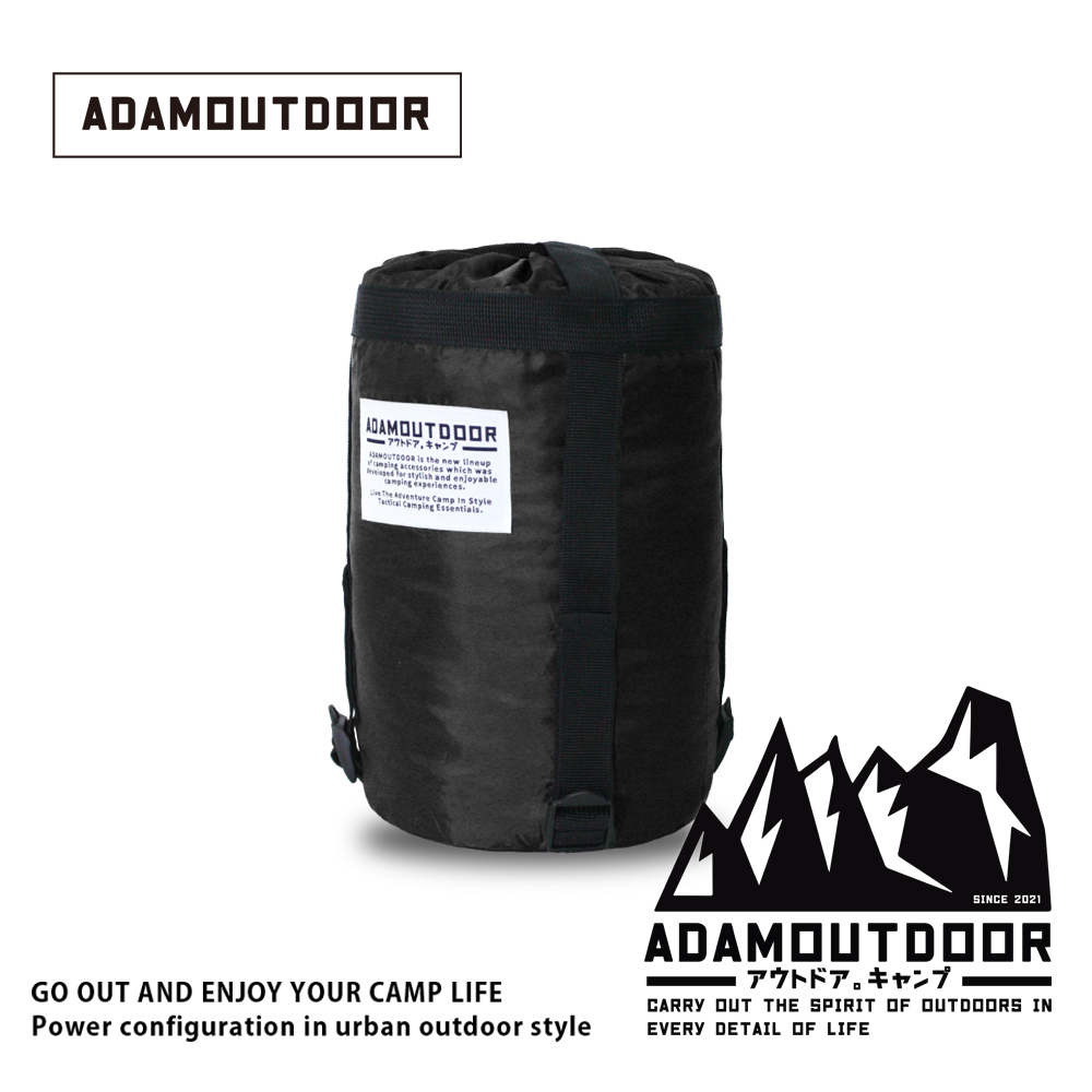 ADAMOUTDOOR｜經典風格 信封式輕量迷你睡袋 黑色 (Momo 獨家銷售 無庫存)