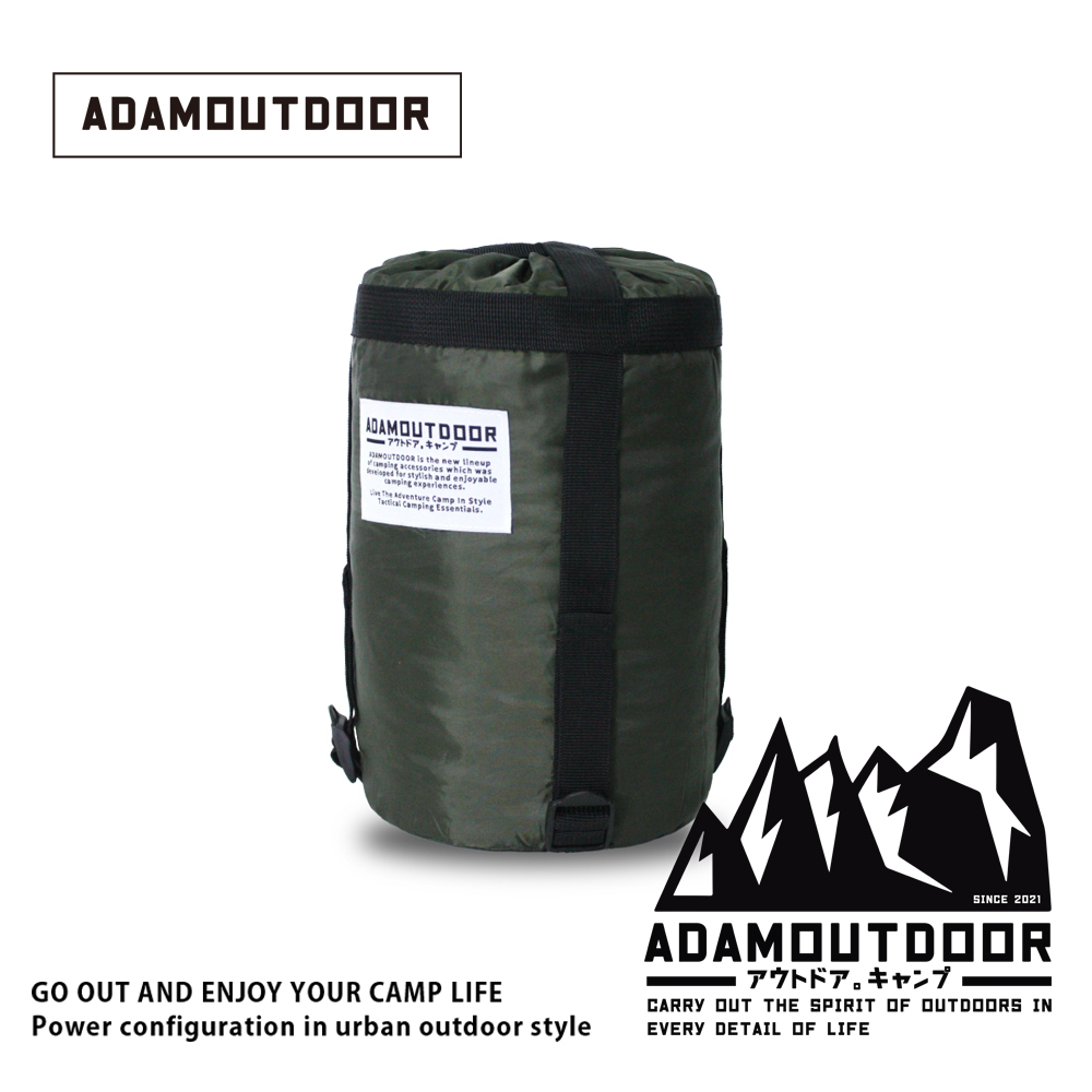 ADAMOUTDOOR｜經典風格 信封式輕量迷你睡袋 軍綠色 (Momo 獨家銷售 無庫存)