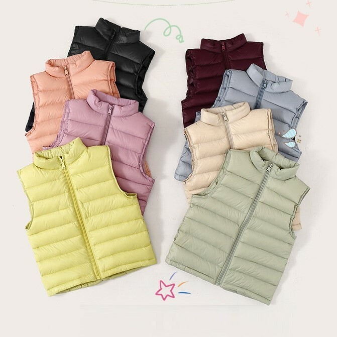 少量現貨 兒童輕羽絨立領背心 8色 <110-170cm> E