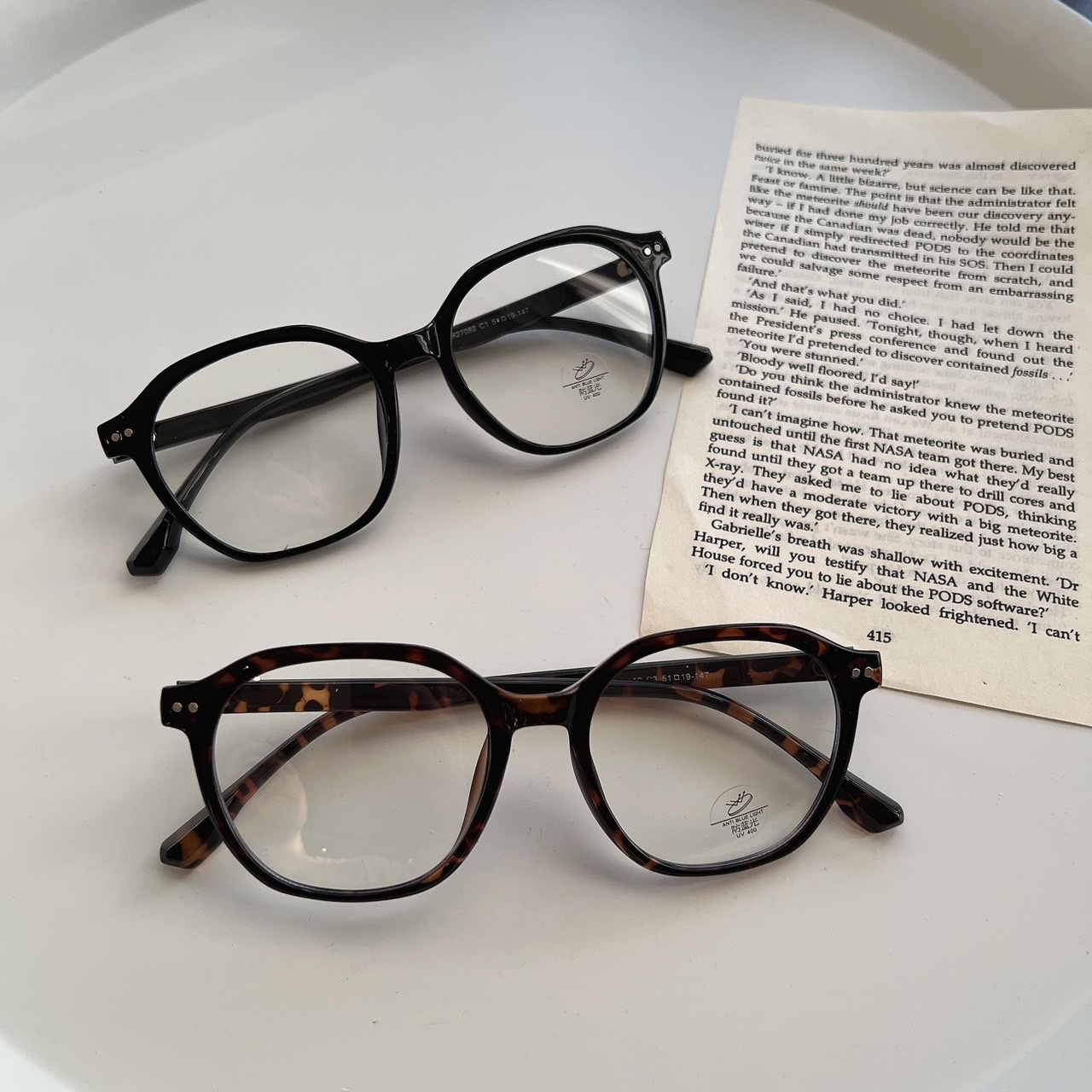 S0127082雙點抗藍光膠框眼鏡/二色