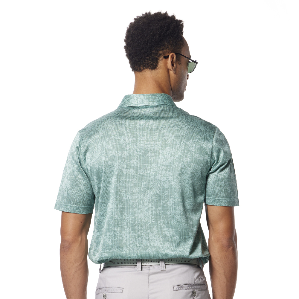【Lynx Golf】歐洲純棉絲光花草圖樣典雅胸袋POLO衫